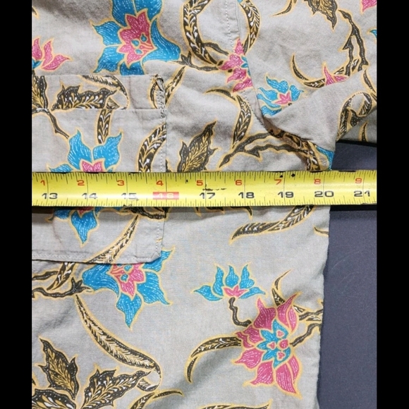 ROARK Men's Gonzo 100% Organic Cotton Floral Button-up Shirt Size Medium - Picture 9 of 10